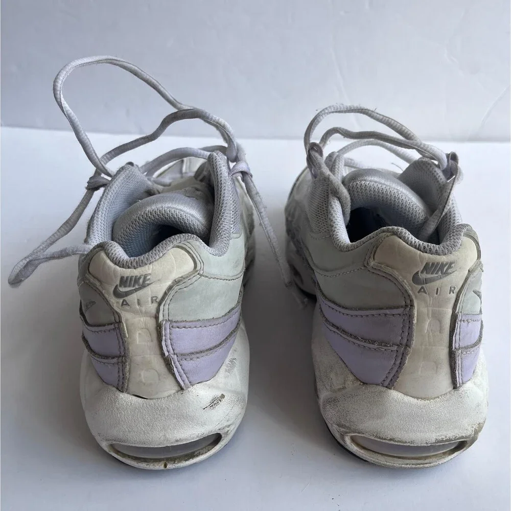 Nike Air Max 95 White Lavender Youth 4.5Y Sneakers